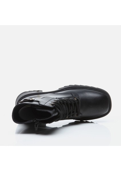 Masters 01BOH248050A100 HAKIKI Deri Siyah Kadın Topuklu Bot fırsatları