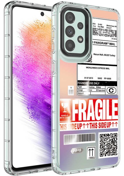 Samsung Galaxy A53 5g Kılıf Kamera Korumalı Renkli Desenli Sert Silikon Korn Kapak NO5 Renkli