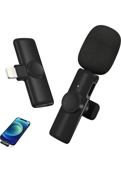 Blm-1 2.4 G Wireless For iPhone Lightning Kablosuz Yaka Mikrofonu
