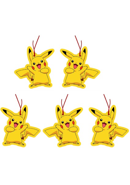 Jethızında 5'li Set Pikachu Tasarımlı Oto Kokusu