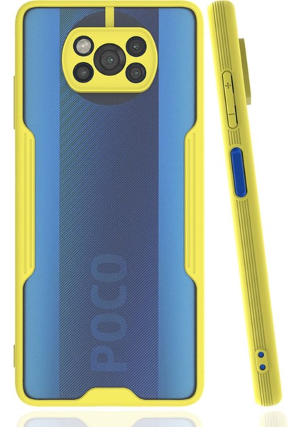 Xiaomi Pocophone X3 Kılıf Platin Silikon - Sarı 300099