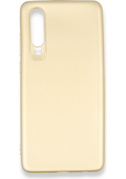 Huawei P30 Kılıf Premium Rubber Silikon - Gold