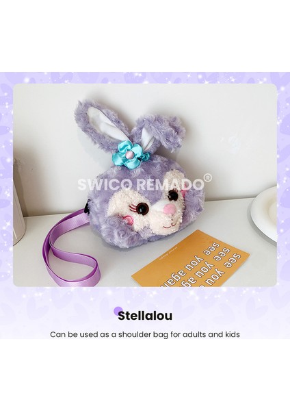 Sevimli Karakter Peluş Çapraz Çanta Mor Renk (Yurt Dışından)
