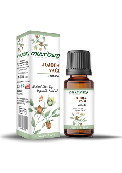 Jojoba Sabit Bitkisel Yağı 20 ml