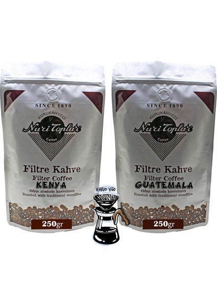 Filtre Kahveleri Kenya ve Guatemala Yöresel Paket 2X250 gr