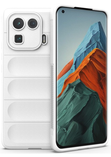 Mi 11 Pro Için Kaymaz Silikon Telefon Kılıfı - Beyaz (Yurt Dışından)