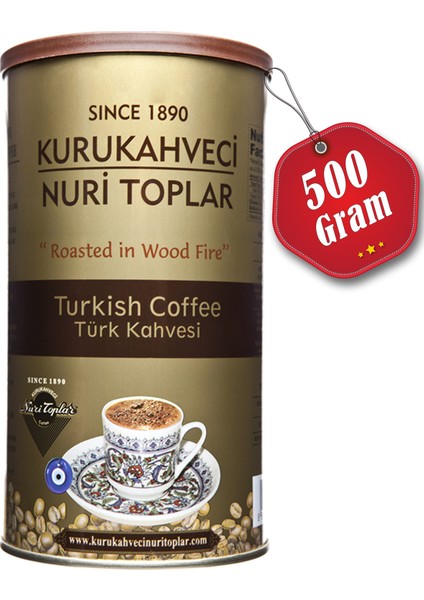 Türk Kahvesi Yuvarlak Metal Kutu 500 gr