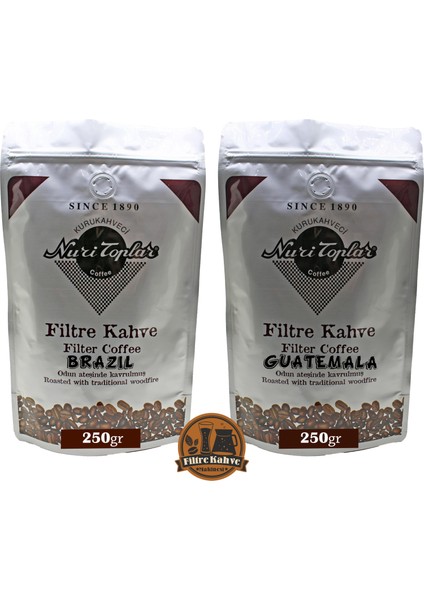 Filtre Kahveleri Brazil ve Guatemala Yöresel Paket 2X250 gr