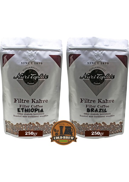 Filtre Kahveleri Ethiopia ve Brazil Yöresel Paket 2X250 gr