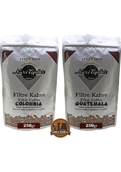 Filtre Kahveleri Guatemala ve Colombia Yöresel Paket 2X250 gr
