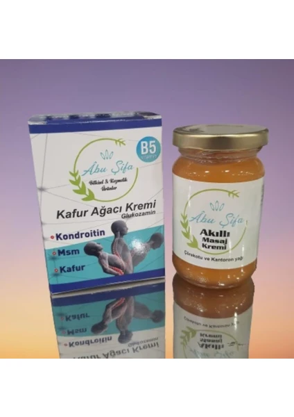 Abu Şifa   Kafur Ağacı Kremi 200 ml & Akıllı Masaj Kremi 100 ml