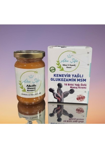 Abu Şifa   Kenevir Yağlı 18 Bitki Kremi 200 ml & Akıllı Masaj Kremi 100 ml