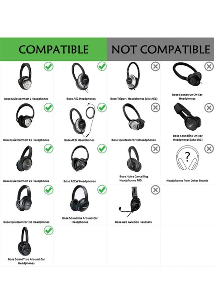 Fobun bose Qc2 Kulaklık Pedi QC25 Ae2 AE2I AE2W Qc2 QC15 QC35 QC35II Soundlink Soundtrue Kulaklık Süngeri Yastığı Pedi