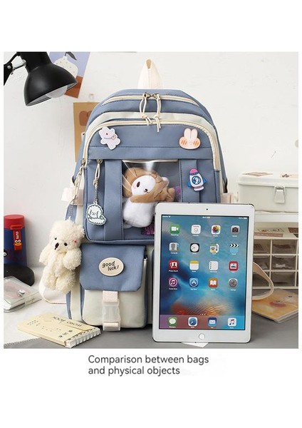 Laıe Oda Sevimli Ayı Büyük Kapasiteli Öğrenci Çantası Seti 5 Parça Set (Yurt Dışından) modelleri