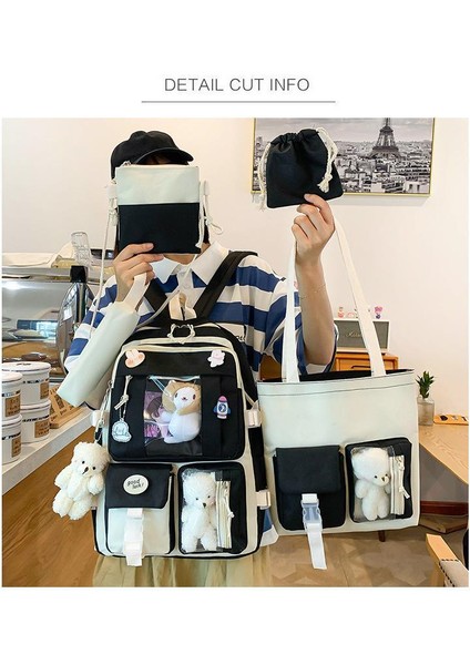 Laıe Oda Sevimli Ayı Büyük Kapasiteli Öğrenci Çantası Seti 5 Parça Set (Yurt Dışından) fiyatları