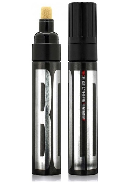 : Bold Ultra-Siyah Mürekkepli Permanent Markör : Yuvarlak Uç : 8 mm