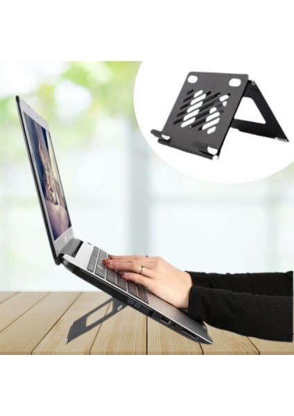 Buffer®  Ayarlanabilir Metal Dizüstü Destek Tabanı Katlanabilir Taşınabilir Laptop Sehpası Yükseltici Stand