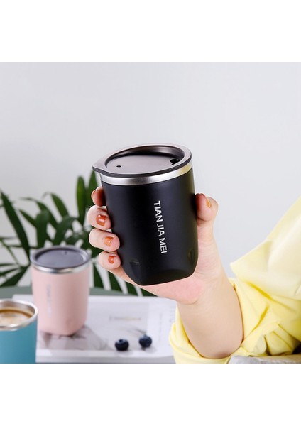 300ML Paslanmaz Çelik Kahve Fincanı Sızdırmaz Termos Seyahat Süt Çay Su Şişesi Bardak Şarap Seti (Yurt Dışından)