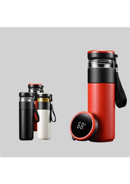 450ML Termos Dijital LED Dokunmatik Ekran Sıcaklık Paslanmaz Çelik Çay Şişesi Filtresi (Yurt Dışından)