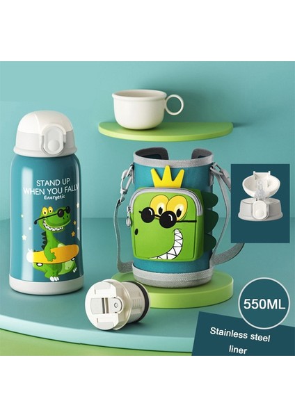 550ML Akıllı Unicorn Yalıtım Fincan Saman Seyahat Kahve Fincanı Paslanmaz Çelik Ofis Iş Hediye Süt Bardağı (Yurt Dışından)