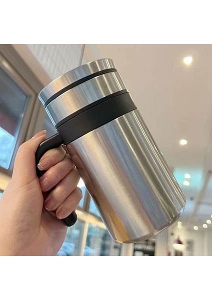 400ML Yalıtım Bardağı High-End Erkek Çay Ayırma Kolu Ofis Vakumlu Kupa Iş Taşınabilir Hediye (Yurt Dışından)