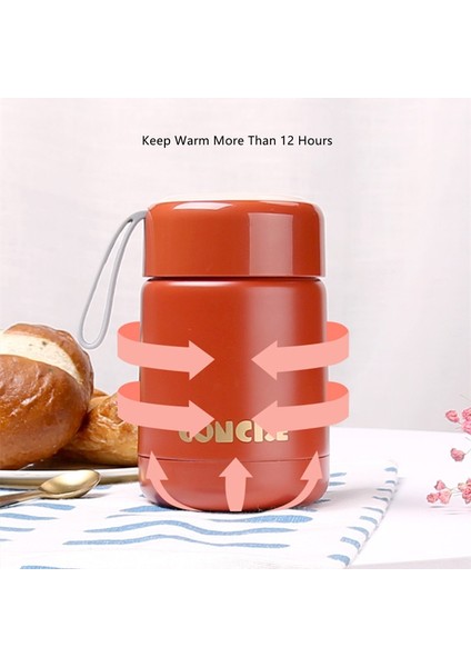 300ML Mini Gıda Termos Taşınabilir Öğle Yemeği Kutusu Çift Paslanmaz Çelik Gıda Konteyner Bardak Bpa Ücretsiz (Yurt Dışından)