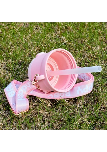 500ML Yalıtım Bardağı Sevimli Kız Kalp Hasır Bardak Su Bardağı Taşınabilir Bardak Askısı (Yurt Dışından) fırsatları