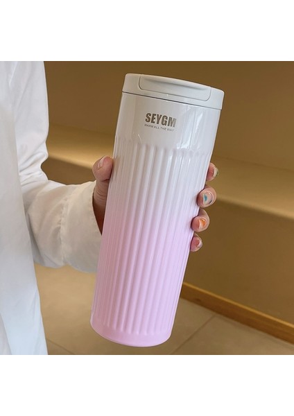 500ML Taşınabilir Moda Paslanmaz Çelik Kahve Kupası Renk Değiştiren Tasarım Araba Termos Kupa Seyahat Hediye (Yurt Dışından)