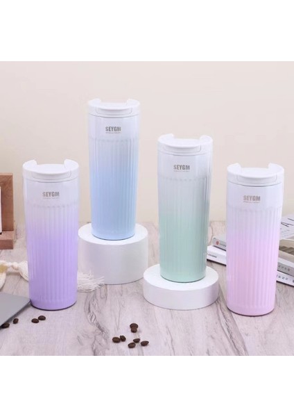 500ML Taşınabilir Moda Paslanmaz Çelik Kahve Kupası Renk Değiştiren Tasarım Araba Termos Kupa Seyahat Hediye (Yurt Dışından) fiyatları