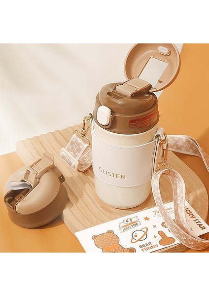 480 ml Karikatür Paslanmaz Çelik Yalıtım Bardak Askısı Çift Içme Vakum Su Bardağı Kendi Başına Yap Çıkartma Taşınabilir (Yurt Dışından)