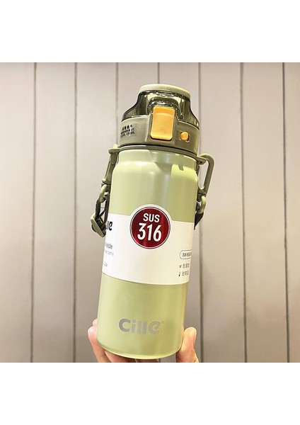 600ML Vakum Termos Bardak Paslanmaz Çelik Anime Çocuklar Sıcak ve Soğuk Kahve Içecek Soğutucu (Yurt Dışından)