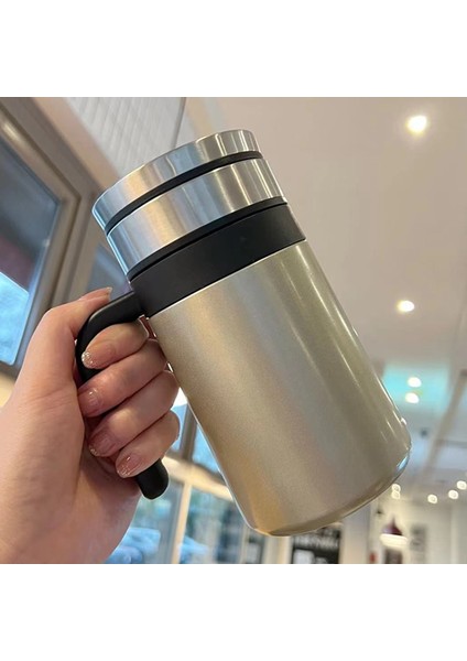 400ML Yalıtım Bardağı High-End Erkek Çay Ayırma Kolu Ofis Vakumlu Kupa Iş Taşınabilir Hediye (Yurt Dışından)
