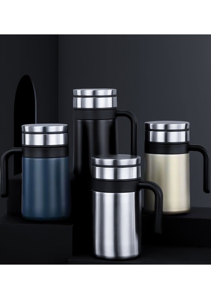 400ML Yalıtım Bardağı High-End Erkek Çay Ayırma Kolu Ofis Vakumlu Kupa Iş Taşınabilir Hediye (Yurt Dışından)