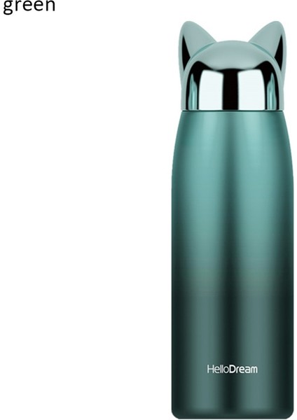 300ML Termos Paslanmaz Çelik Sevimli Kedi Kulakları Taşınabilir Seyahat Açık Kupa Kahve Çay Süt (Yurt Dışından)