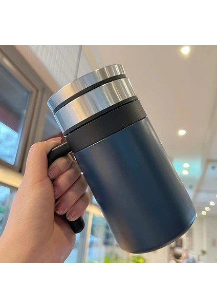 400ML Yalıtım Bardağı High-End Erkek Çay Ayırma Kolu Ofis Vakumlu Kupa Iş Taşınabilir Hediye (Yurt Dışından)