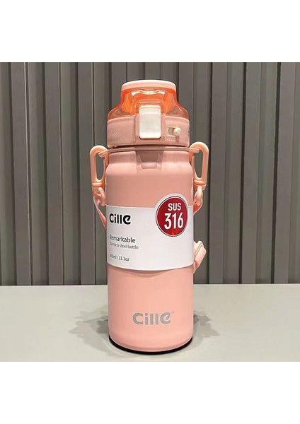600ML Vakum Termos Bardak Paslanmaz Çelik Anime Çocuklar Sıcak ve Soğuk Kahve Içecek Soğutucu (Yurt Dışından)
