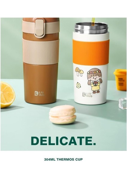 430ML Çift Katmanlı Paslanmaz Çelik Termos Saman Seyahat Hediyesi (Yurt Dışından) modelleri