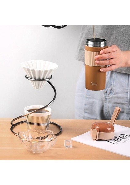 430ML Çift Katmanlı Paslanmaz Çelik Termos Saman Seyahat Hediyesi (Yurt Dışından) fırsatları