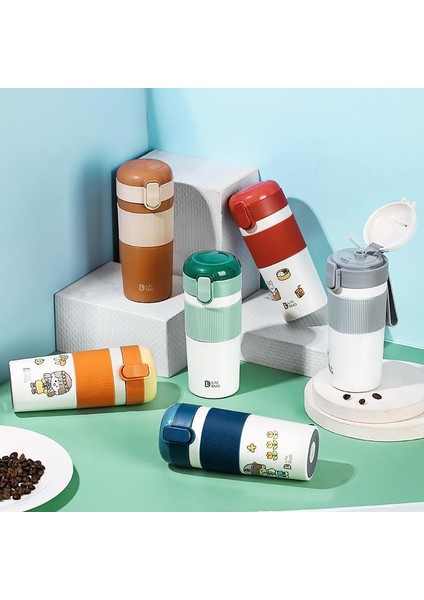 430ML Çift Katmanlı Paslanmaz Çelik Termos Saman Seyahat Hediyesi (Yurt Dışından) indirimleri