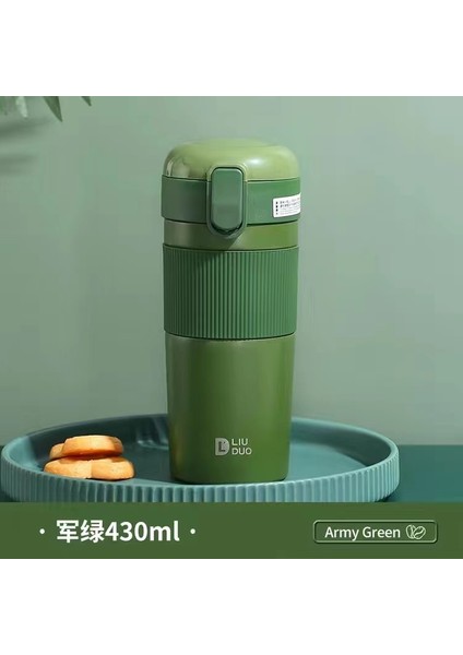 430ML Çift Katmanlı Paslanmaz Çelik Termos Saman Seyahat Hediyesi (Yurt Dışından)