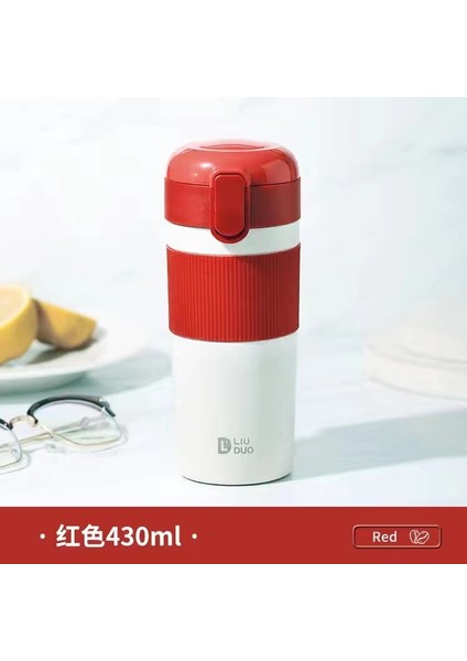 430ML Çift Katmanlı Paslanmaz Çelik Termos Saman Seyahat Hediyesi (Yurt Dışından)