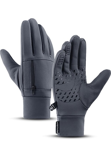 Bisiklet Eldivenleri Bisiklet Sıcak Dokunmatik Ekran Tam Parmak Eldiven Su Geçirmez Açık Bisiklet Kayak Motosiklet (Yurt Dışından)