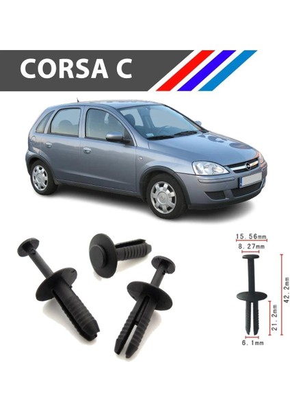 Opel Corsa C Tampon Klipsi 51111964186 50 Adet