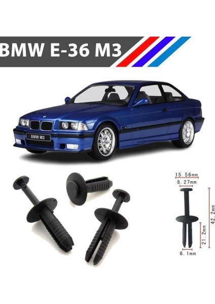 Bmw E36 M3 Tampon Klipsi 51111964186 50 Adet