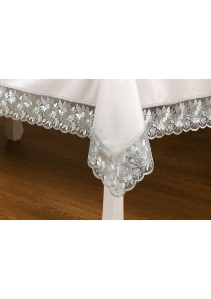 Olga Lüx Polyester Kumaş Kreme Mint Masa Örtüsü 160 x 220 cm - 1226 fiyatları