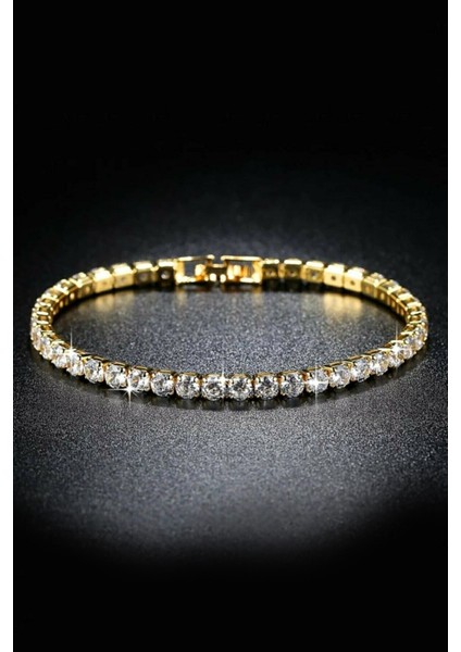 Kadın Lüks Su Yolu Altın Renk Kararmaz Çelik Bileklik