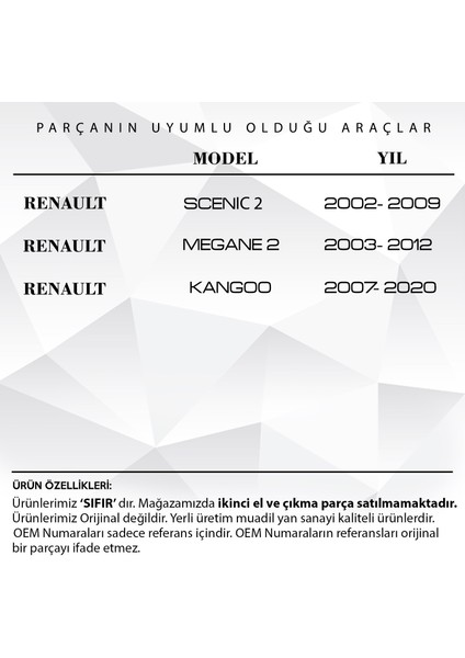 Alpha Auto Part Megane Iı, Scenic 2, Kangoo Için Radyatör Pimi