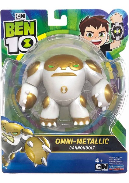 Ben 10 Beyaz Aksiyon Figürleri Metalik Tema – Cannonbolt BEN66C10