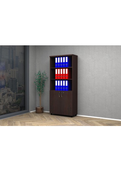Yarım Kapak Dolap 80x35x185 Wenge