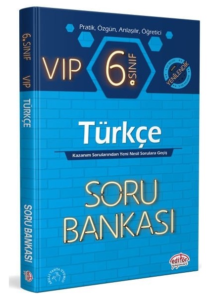 Editör Yayınları 6. Sınıf VIP Türkçe Soru Bankası